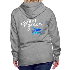 Saved by grace - Women’s Premium Hoodie - heather grey