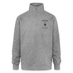 God's Army - Mens 1/4 Zip Pullover Sweatshirt - heather gray