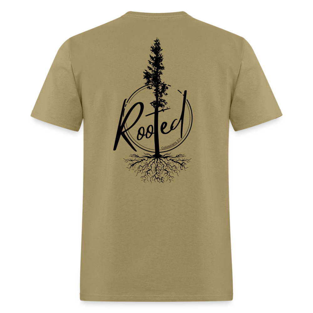 Rooted - Mens Classic T-Shirt - khaki