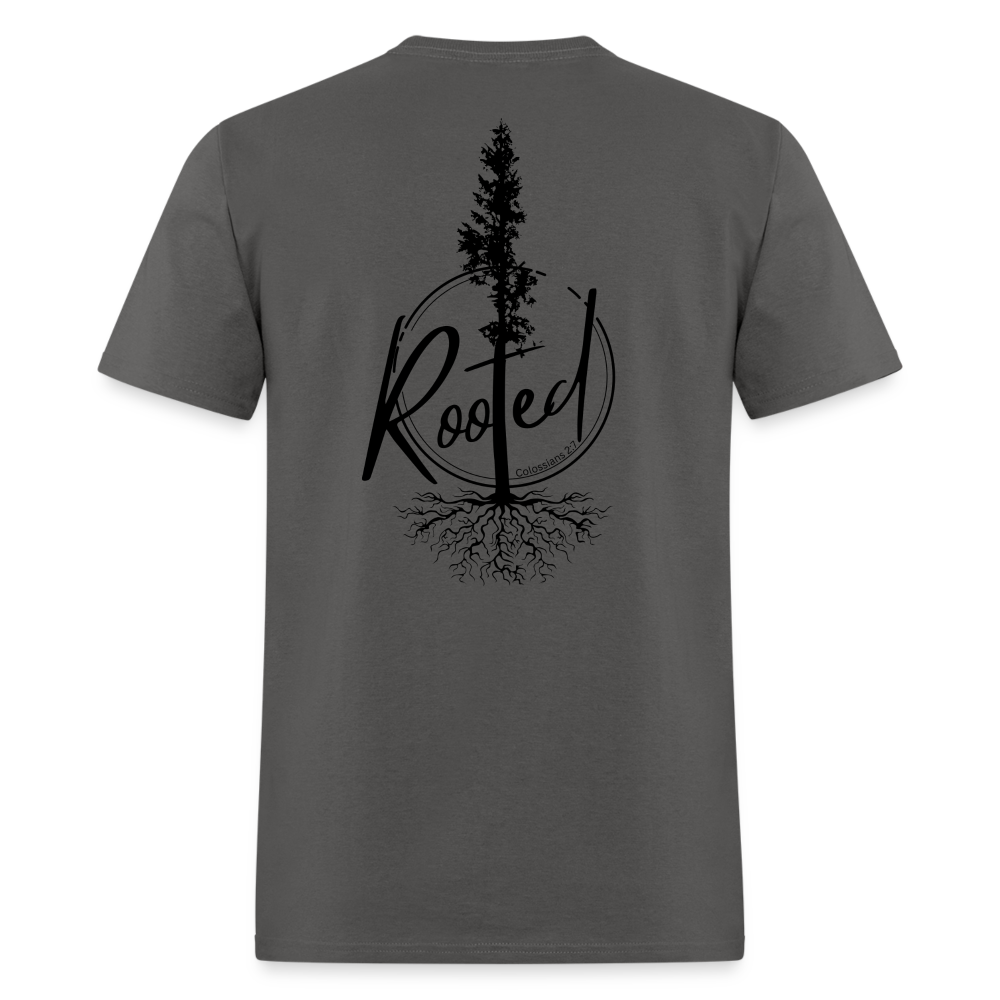 Rooted - Mens Classic T-Shirt - charcoal