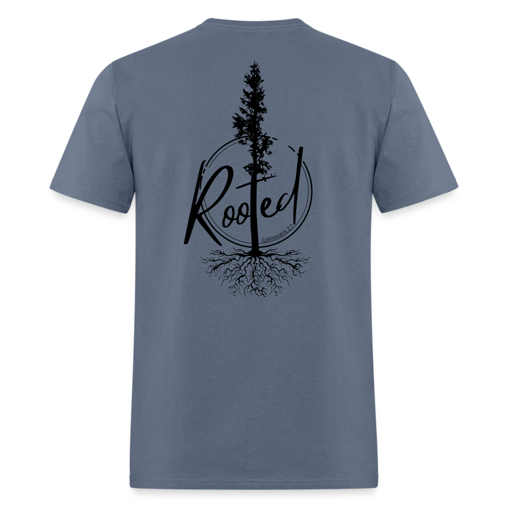 Rooted - Mens Classic T-Shirt - denim