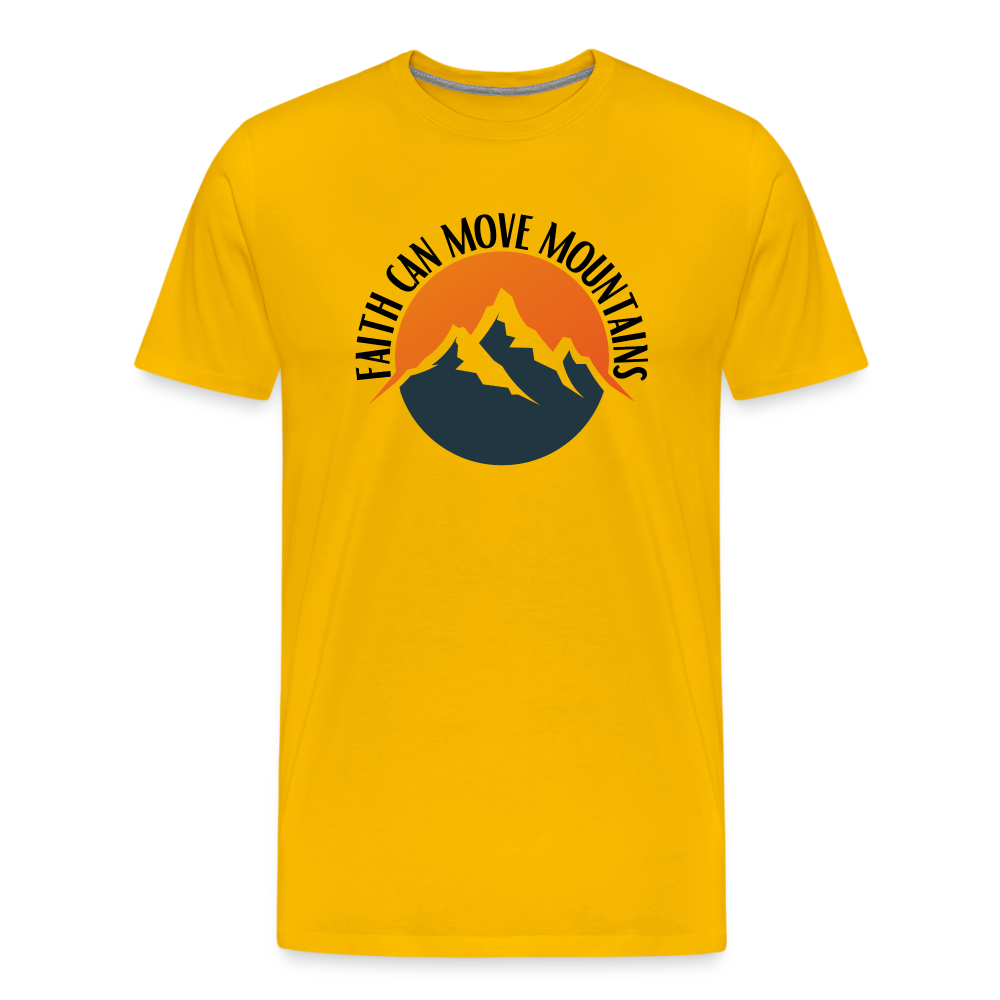Faith can move mountains - Men's Premium T-Shirt - sun yellow
