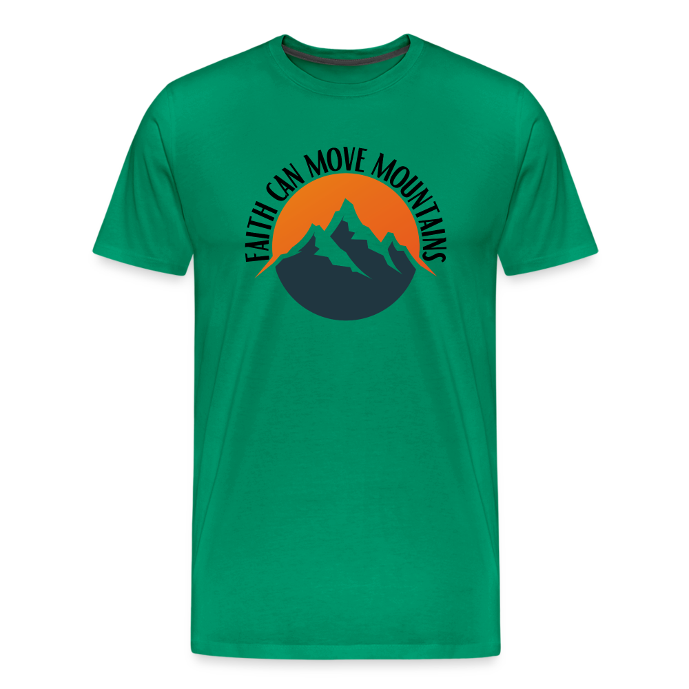 Faith can move mountains - Men's Premium T-Shirt - kelly green