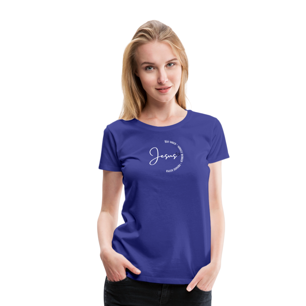 Jesus Way Maker - Women’s Premium T-Shirt - royal blue