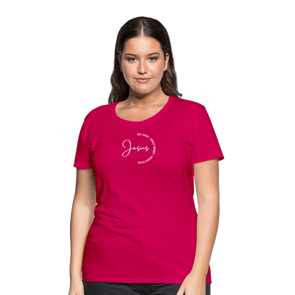 Jesus Way Maker - Women’s Premium T-Shirt - dark pink