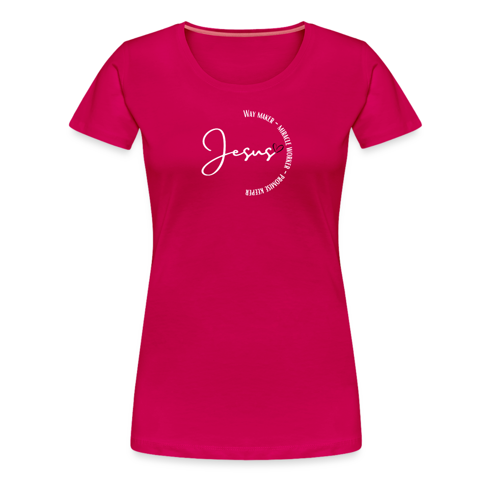 Jesus Way Maker - Women’s Premium T-Shirt - dark pink