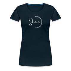 Jesus Way Maker - Women’s Premium T-Shirt - deep navy