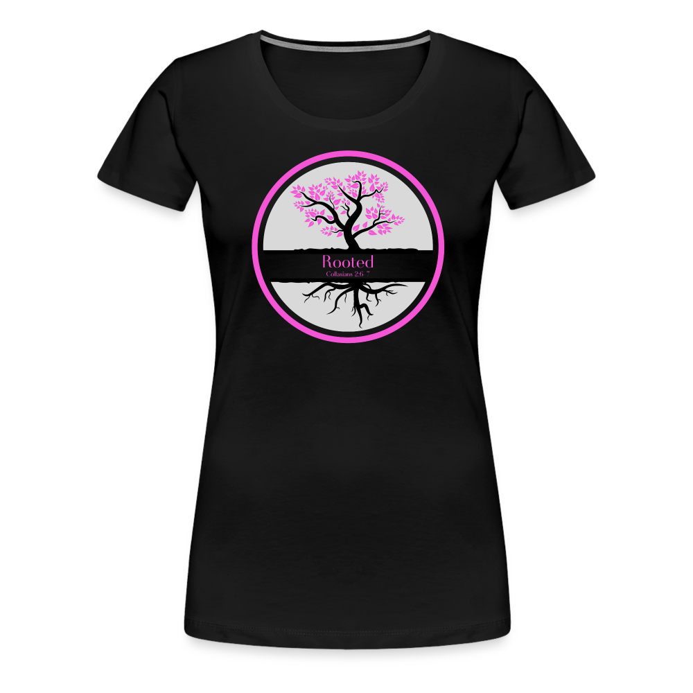 Pink Rooted - Women’s Premium T-Shirt - black