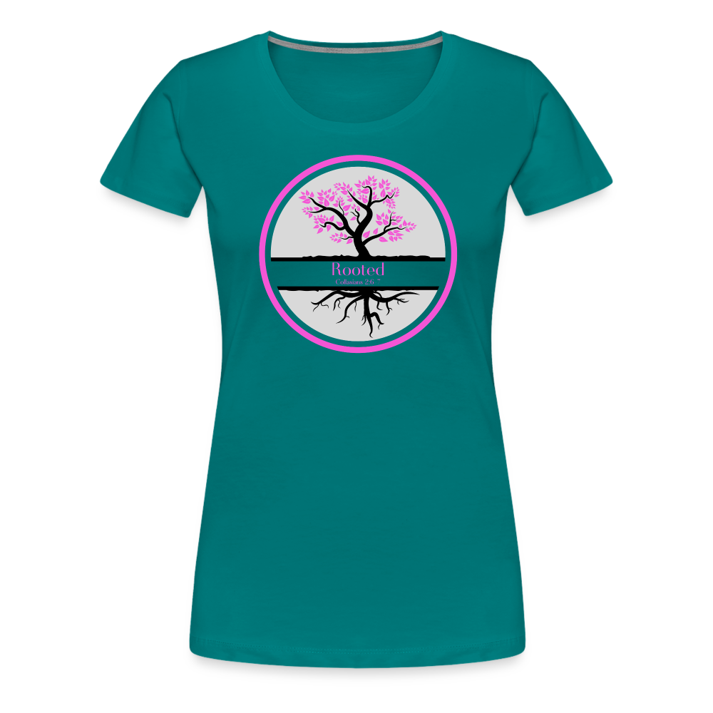 Pink Rooted - Women’s Premium T-Shirt - teal