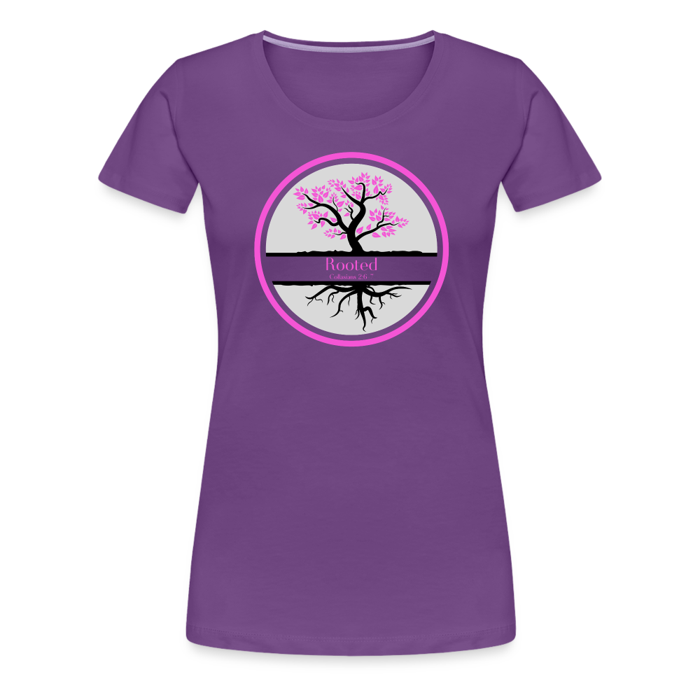 Pink Rooted - Women’s Premium T-Shirt - purple