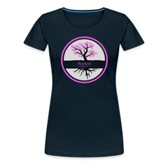 Pink Rooted - Women’s Premium T-Shirt - deep navy