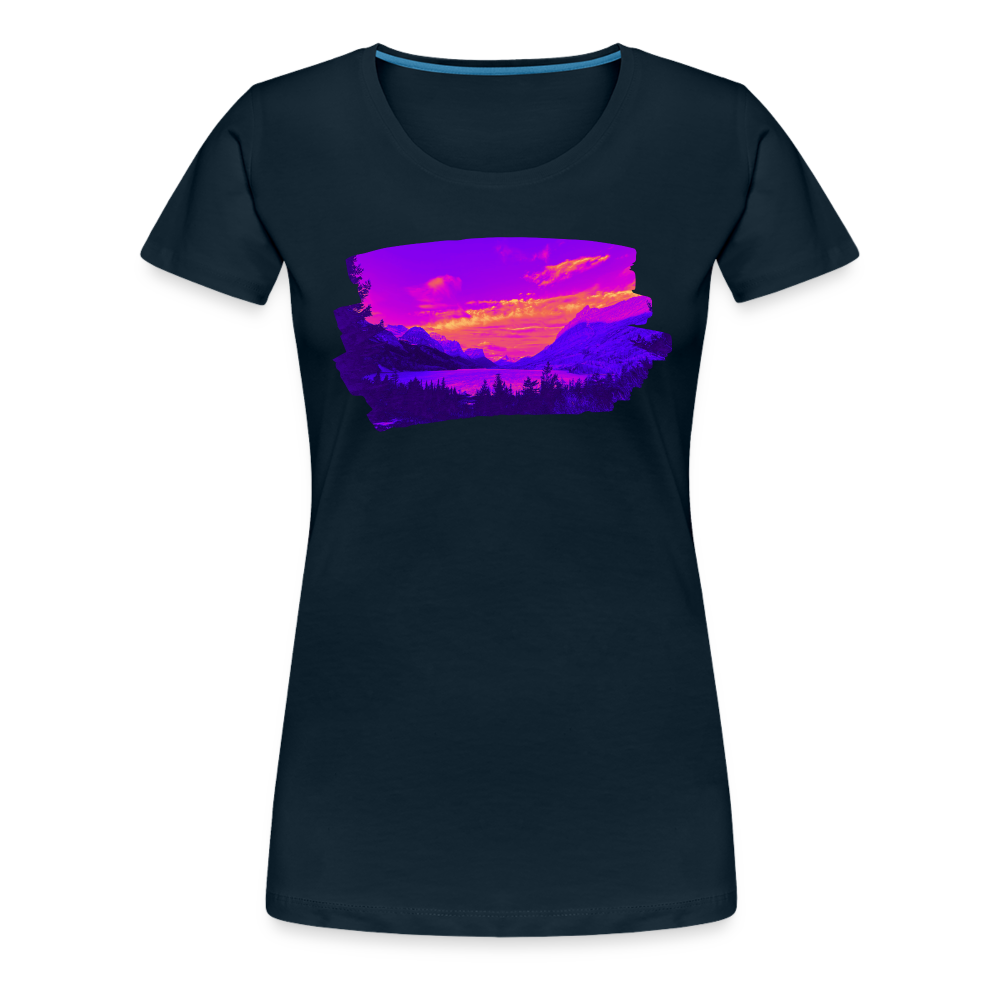 Mountain Color - Women’s Premium T-Shirt - deep navy