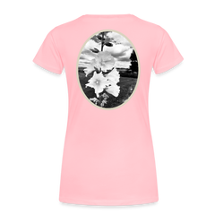 Oval Hollyhock - Women’s Premium T-Shirt - pink