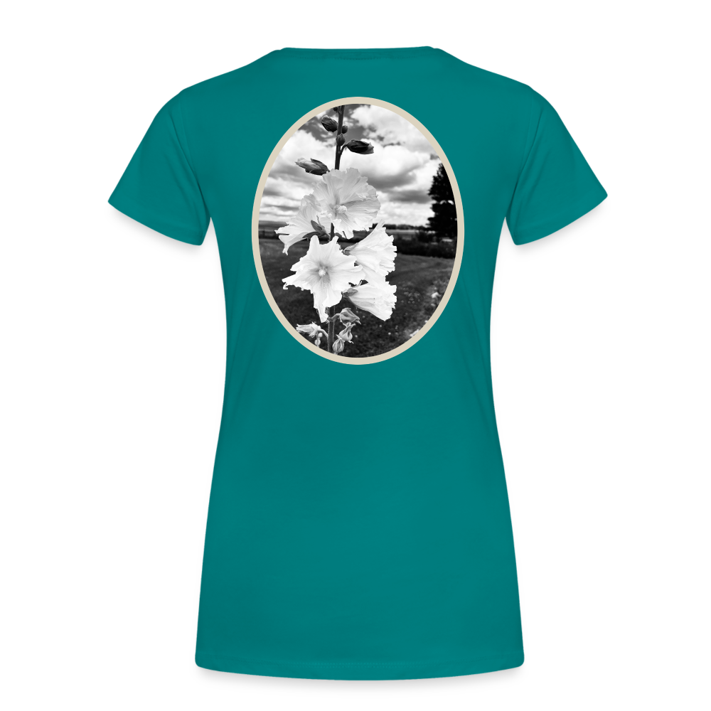 Oval Hollyhock - Women’s Premium T-Shirt - teal