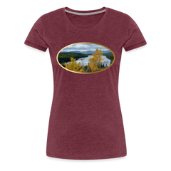 Glacier Majestic - Women’s Premium T-Shirt - heather burgundy