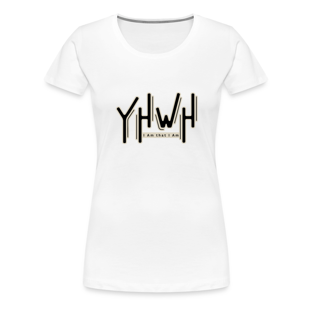 YHWH - Women’s Premium T-Shirt - white
