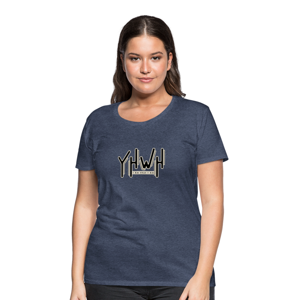 YHWH - Women’s Premium T-Shirt - heather blue