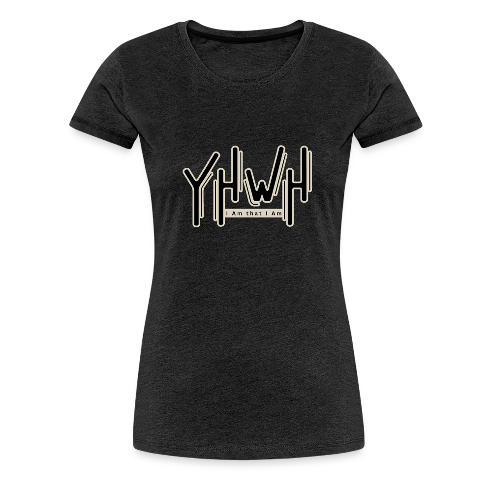 YHWH - Women’s Premium T-Shirt - charcoal grey