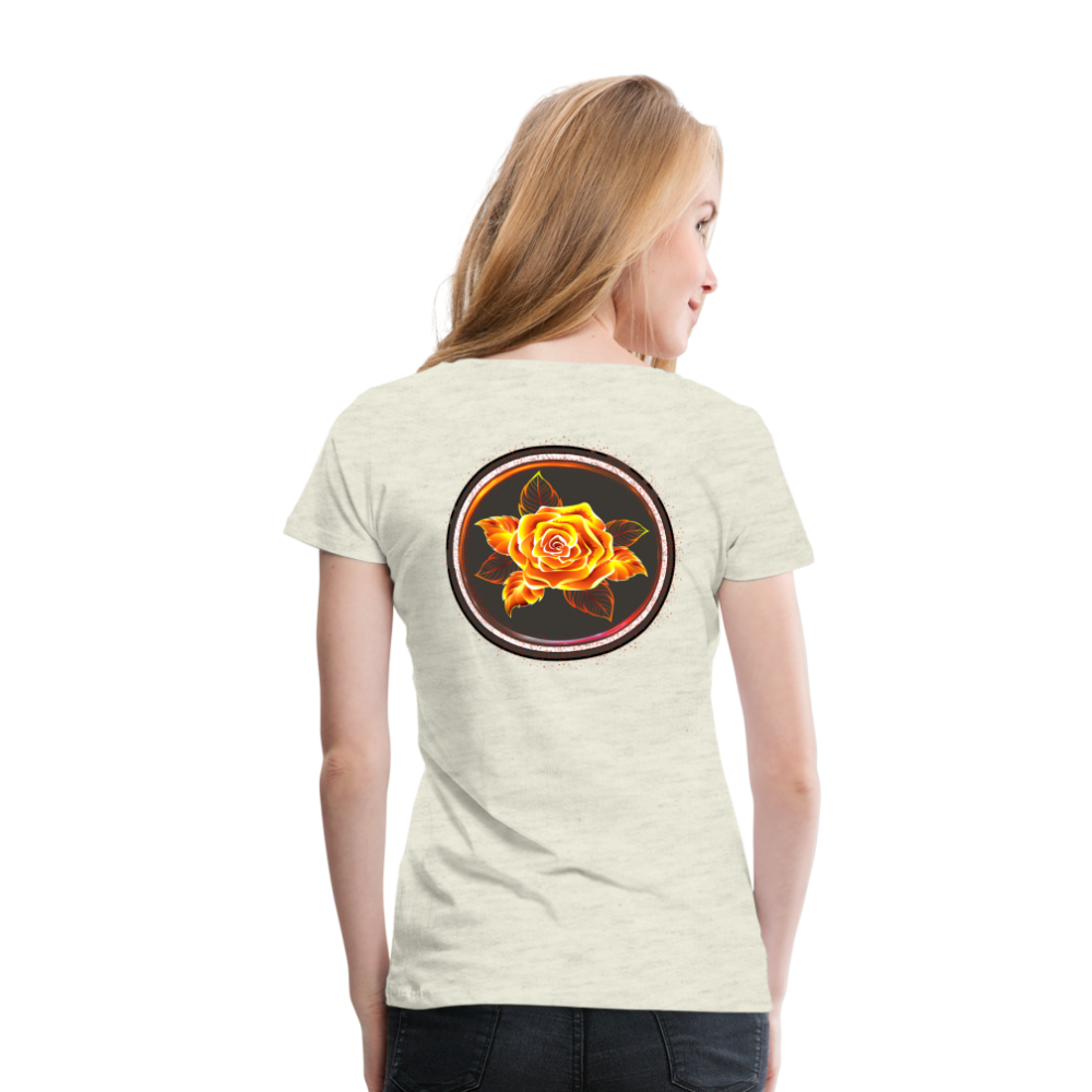 Fiery Rose - Women’s Premium T-Shirt - heather oatmeal