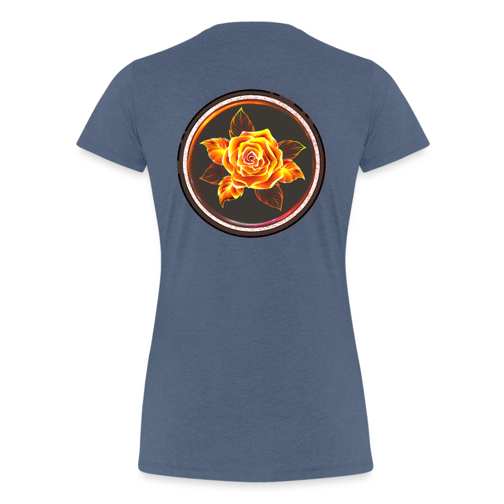 Fiery Rose - Women’s Premium T-Shirt - heather blue