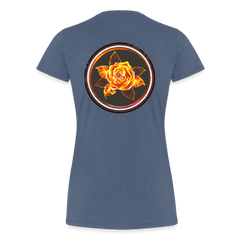 Fiery Rose - Women’s Premium T-Shirt - heather blue