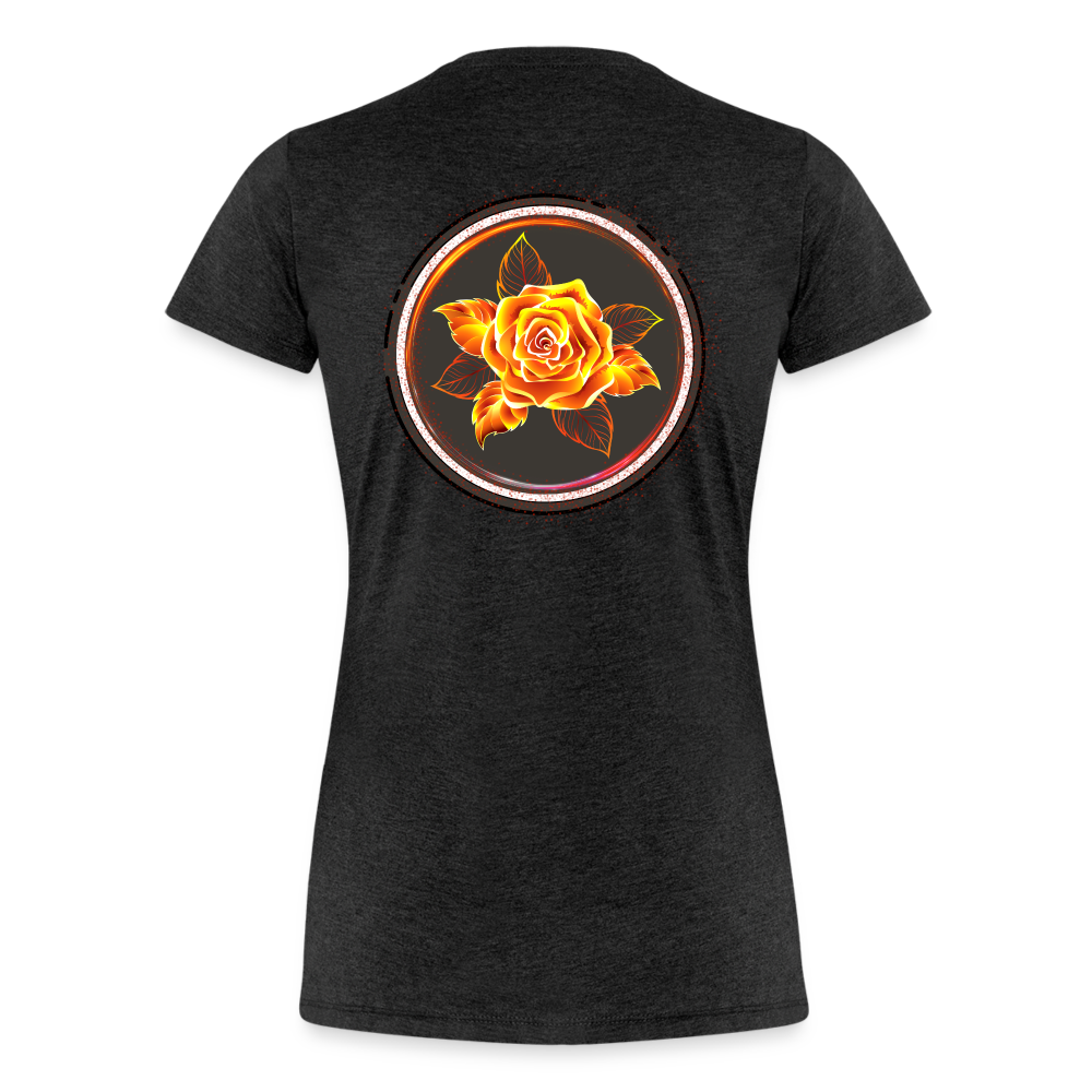 Fiery Rose - Women’s Premium T-Shirt - charcoal grey