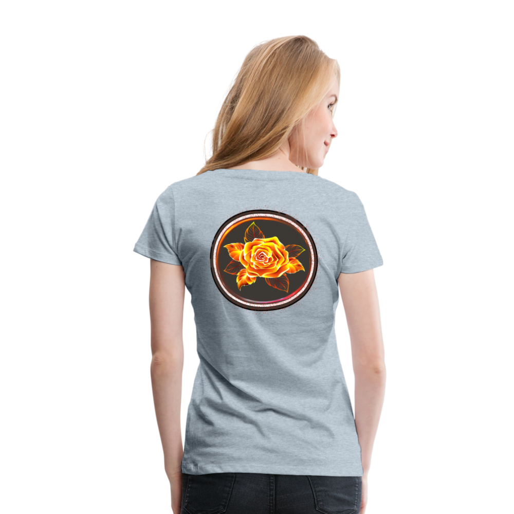 Fiery Rose - Women’s Premium T-Shirt - heather ice blue