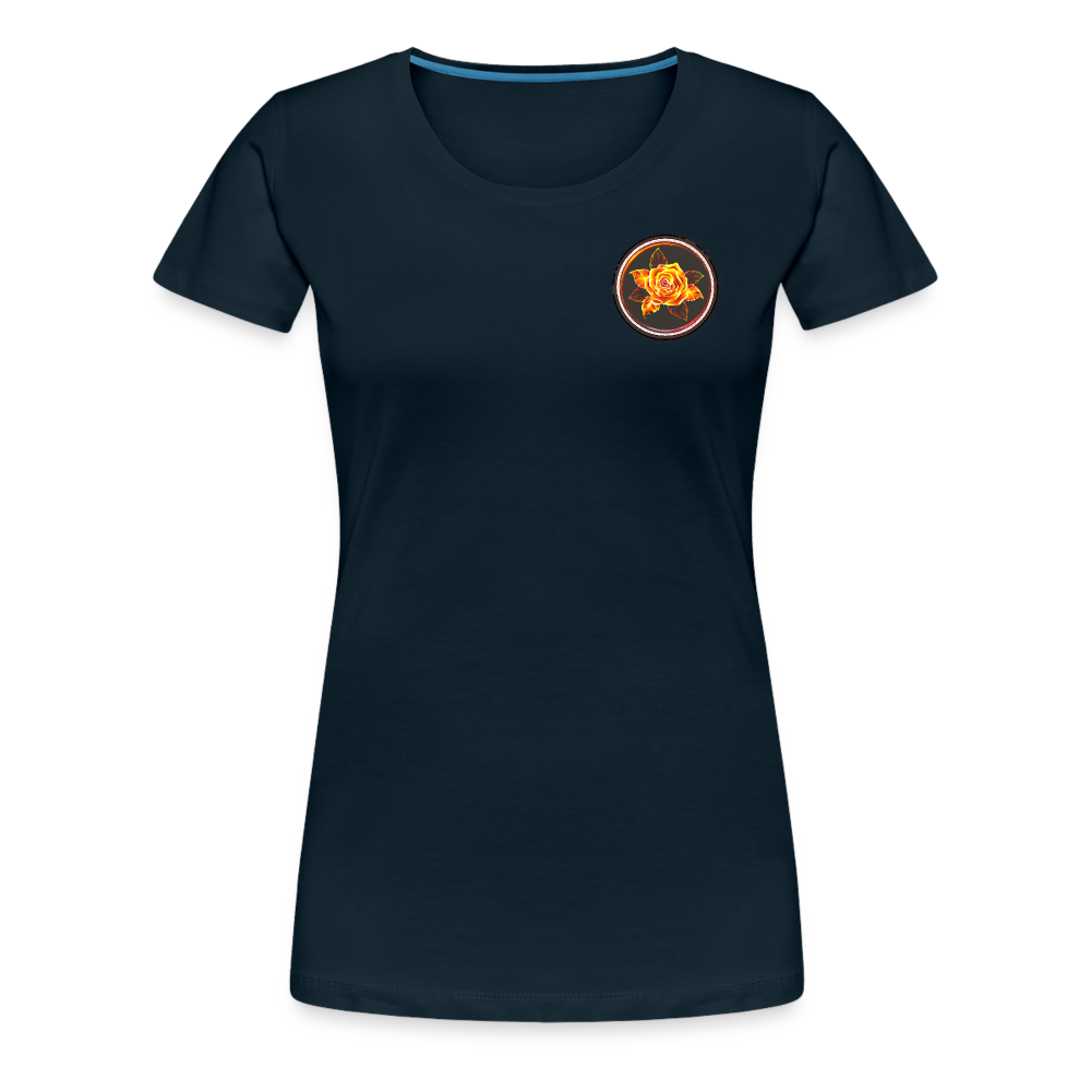 Fiery Rose - Women’s Premium T-Shirt - deep navy