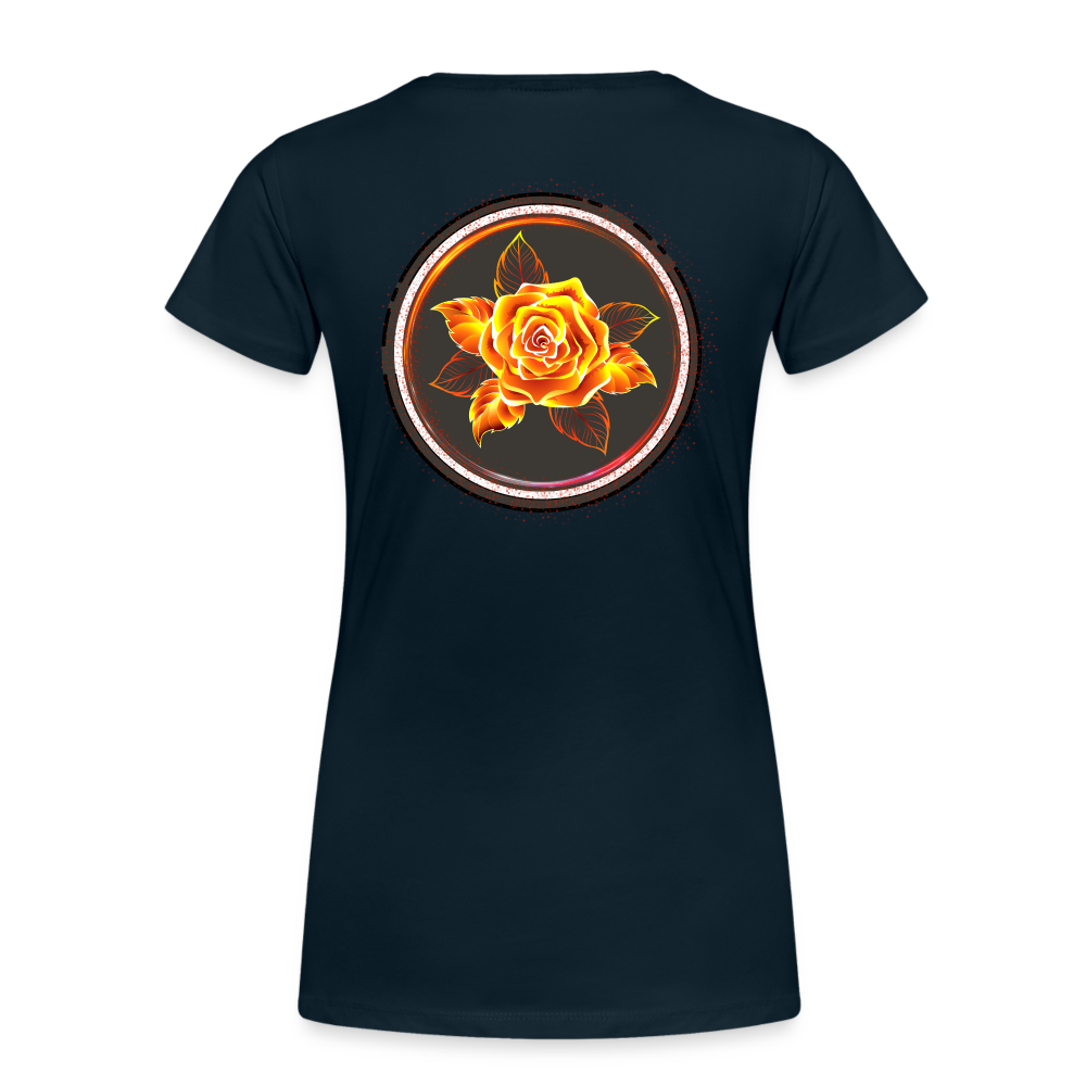 Fiery Rose - Women’s Premium T-Shirt - deep navy