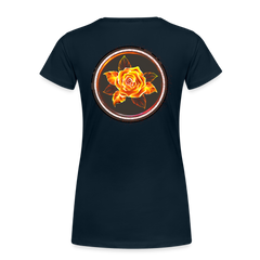 Fiery Rose - Women’s Premium T-Shirt - deep navy