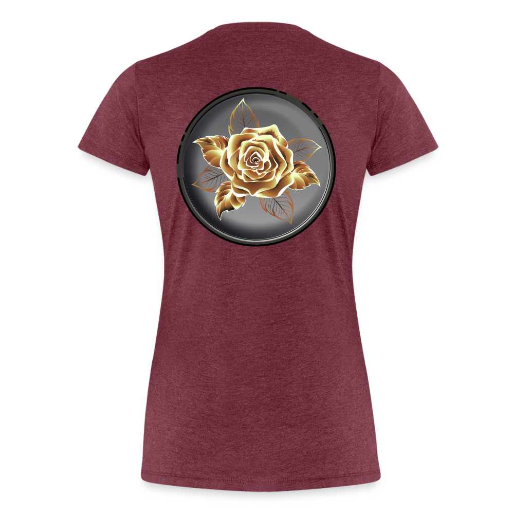 Exceptional Rose - Women’s Premium T-Shirt - heather burgundy